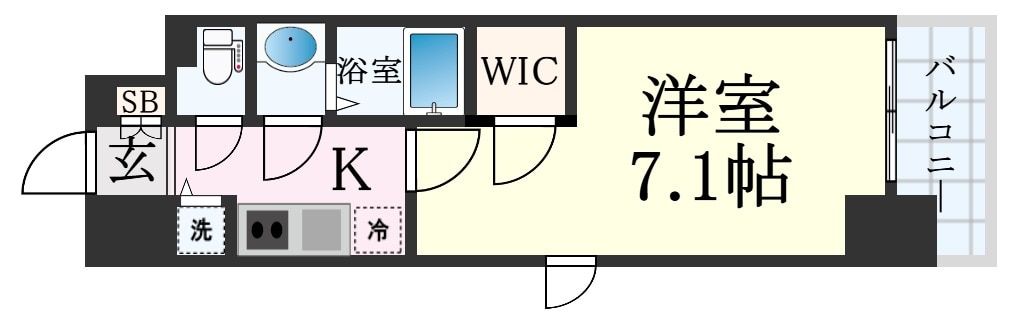 エスリード神戸三宮ラグジェの物件間取画像