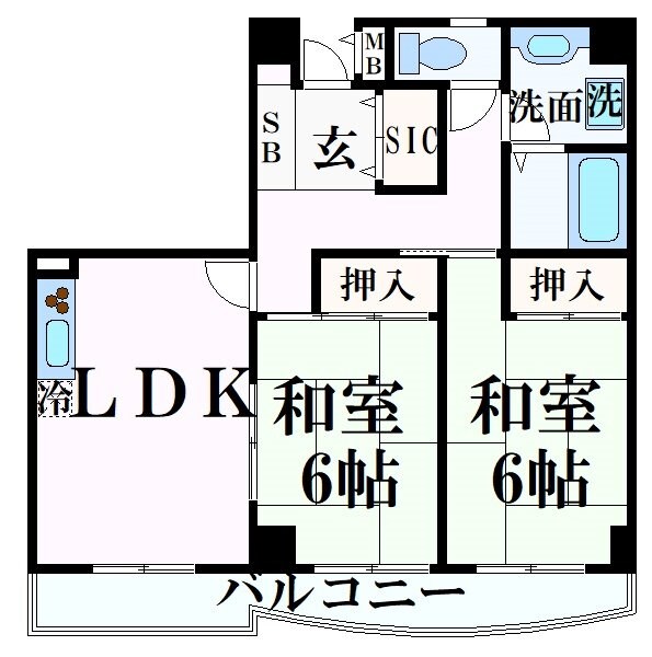 パールハイツ三輪の物件間取画像