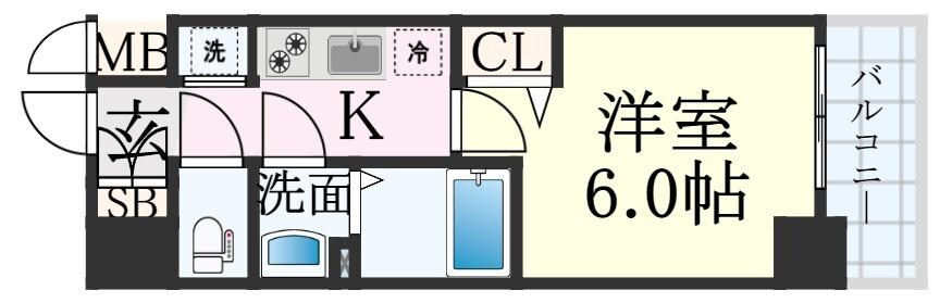 プレサンス神戸長田ラディアラの物件間取画像