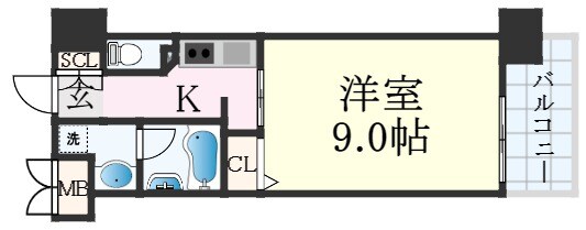 ベルフェリーク新神戸の物件間取画像