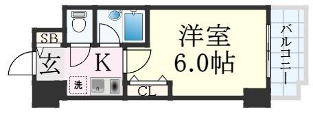 エスリード三宮フラワーロードの物件間取画像