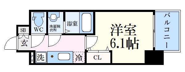 エステムコート神戸グランスタイルの物件間取画像