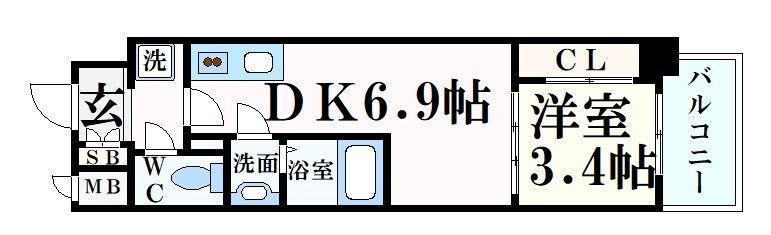 SDグランツ神戸ランドマークの物件間取画像