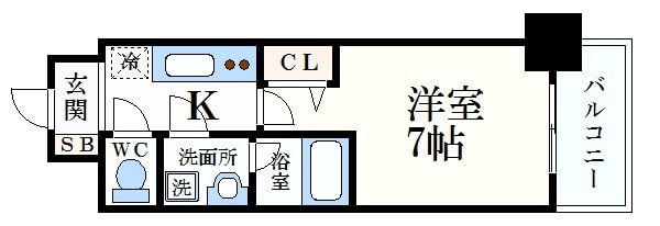 ファーストレジデンス三宮イーストの物件間取画像