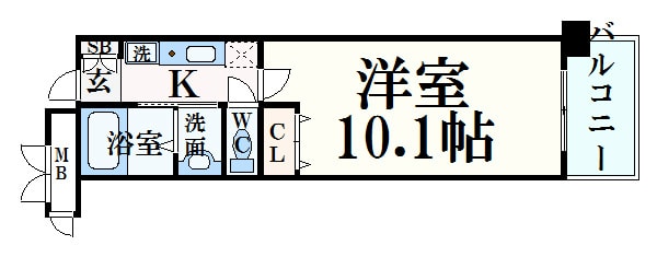 レジディア三宮東の物件間取画像