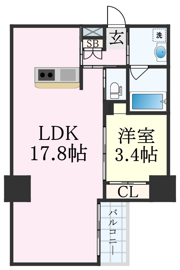 zonna神戸磯上通の物件間取画像