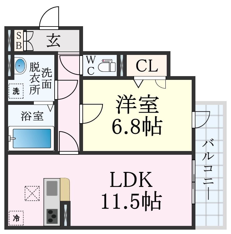 アルコイリス上筒井の物件間取画像