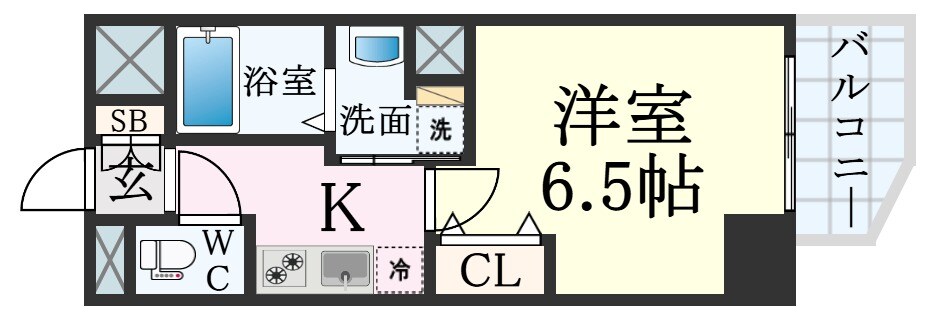 プレサンス三宮フラワーロードの物件間取画像
