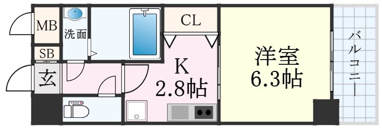 セオリー神戸アクアグルーブの物件間取画像