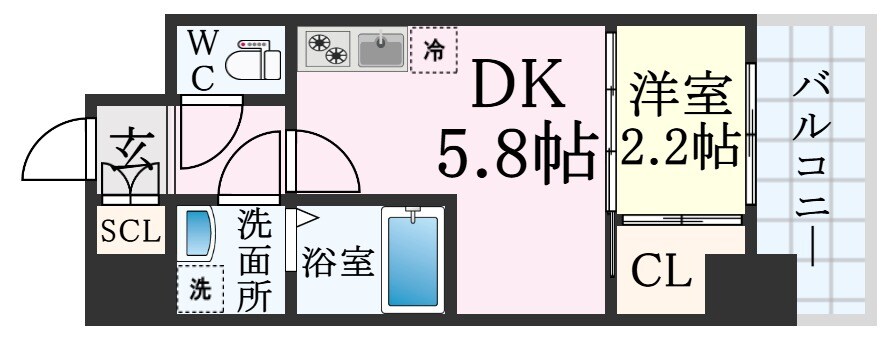 アドバンス神戸ラシュレの物件間取画像