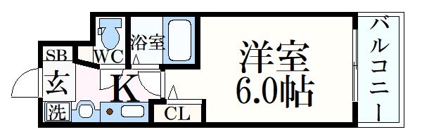 エステムコート神戸三宮山手センティールの物件間取画像