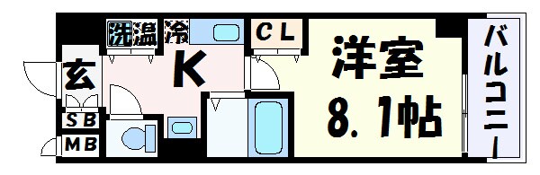 カスタリア三宮の物件間取画像