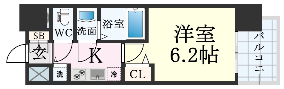ララプレイス神戸西元町の物件間取画像