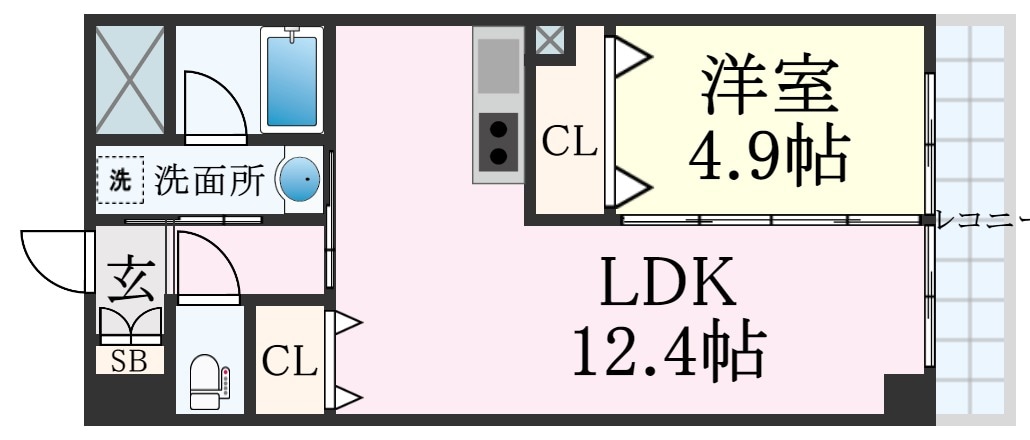 ルガールボニート新神戸の物件間取画像