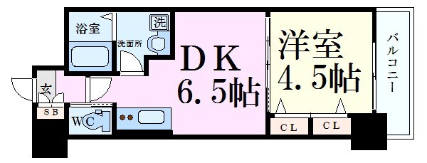 エステムコート三宮駅前Ⅱアデシオンの物件間取画像