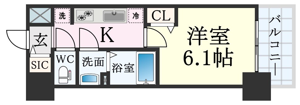 アドバンス神戸パーチェの物件間取画像