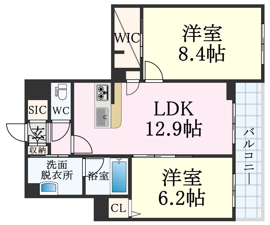 シャーメゾン潮見台の物件間取画像