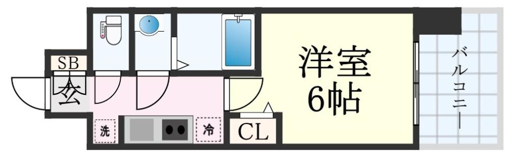 プレサンス神戸長田マリエントの物件間取画像