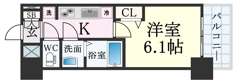 アドバンス神戸パーチェの物件間取画像