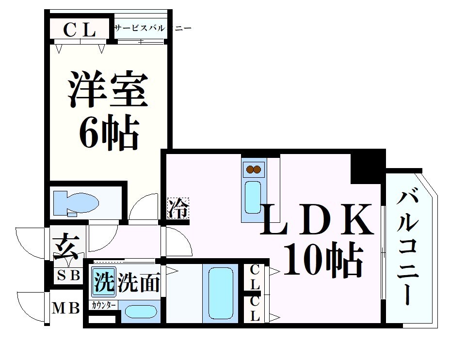 プレサンス三宮フラワーロードの物件間取画像