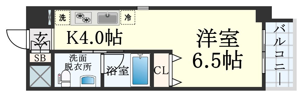 ライフデザイン三宮東の物件間取画像