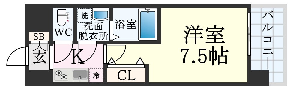 レジュールアッシュ神戸湊川公園の物件間取画像
