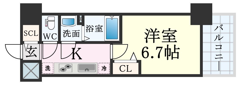 プレサンスハーバーランドアンドシーの物件間取画像