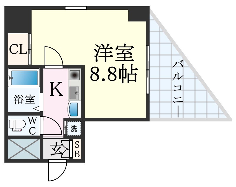 ロイヤルヒル神戸三ノ宮Ⅱの物件間取画像