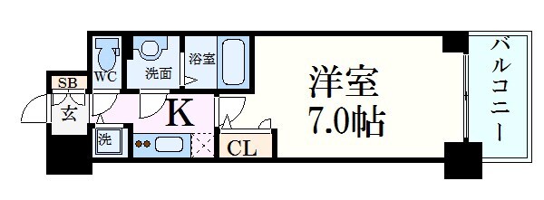 エスリード神戸三宮ラグジェの物件間取画像