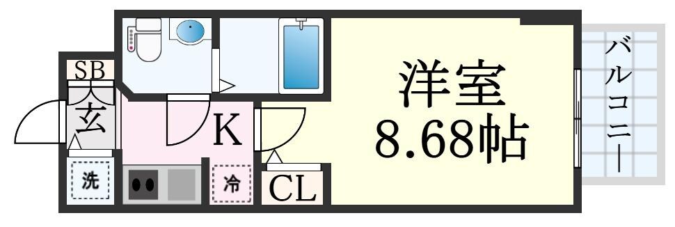 S-RESIDENCE神戸磯上通の物件間取画像