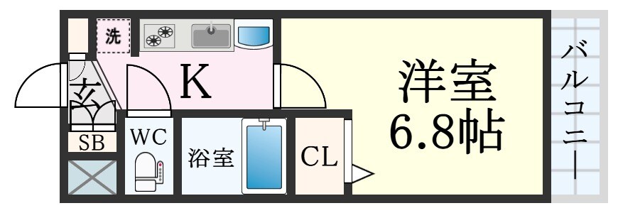エステムコート神戸ハーバーランド前Ⅳベイライトの物件間取画像