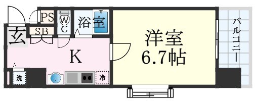 プレサンス三宮東アルバーナの物件間取画像