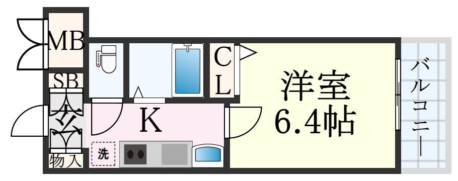 エステムプラザ神戸水木通グランクロスの物件間取画像