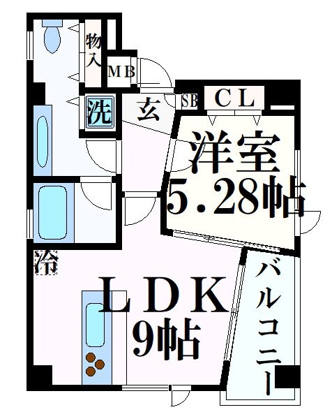 ポコアポコ三宮ハイタワーの物件間取画像