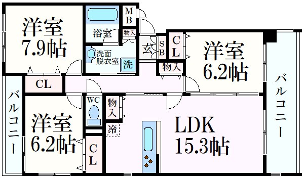 ポートヴィラ西岡本の物件間取画像