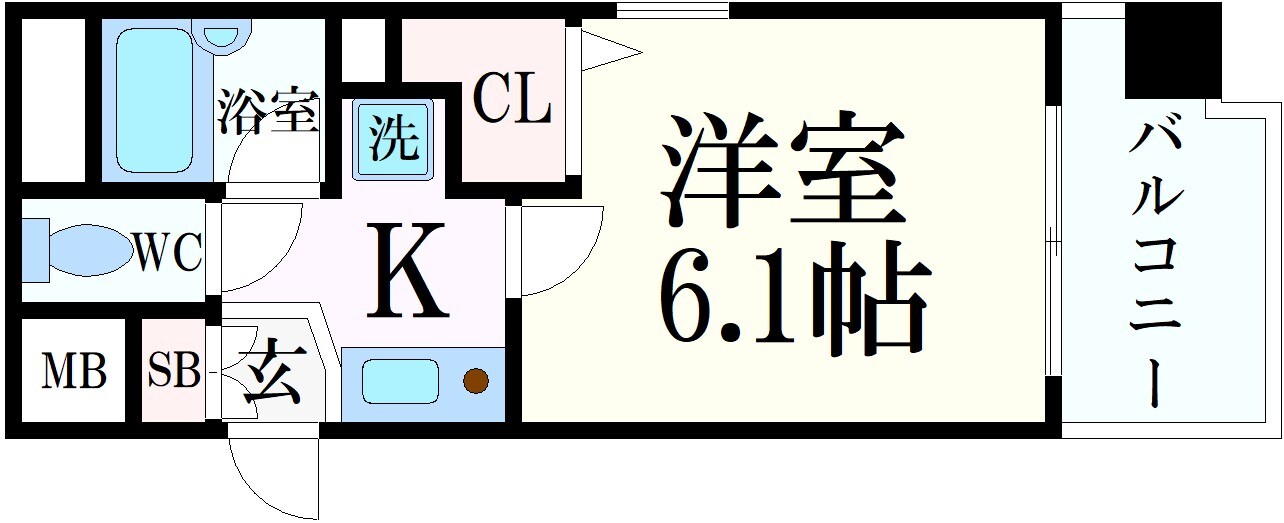 エスリード三宮フラワーロードの物件間取画像