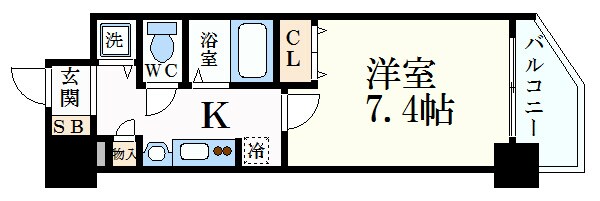 プレサンス神戸駅前グランツの物件間取画像