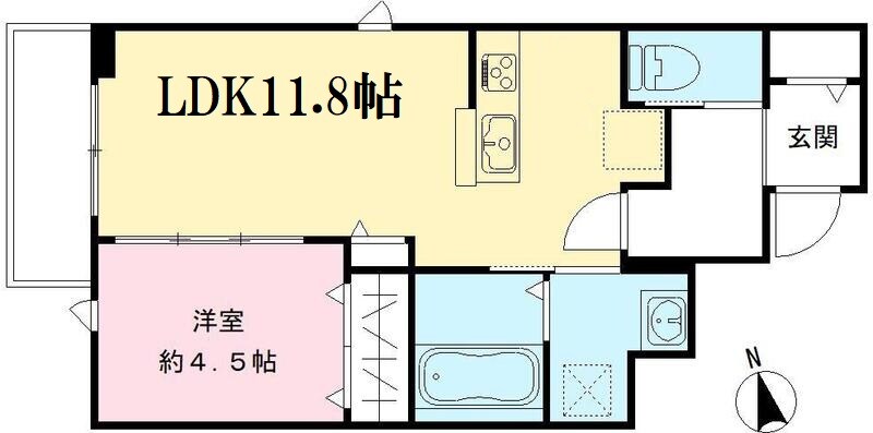 オリビア苦楽園の物件間取画像
