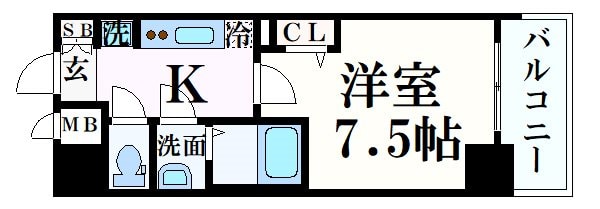 プレサンスTHE神戸の物件間取画像