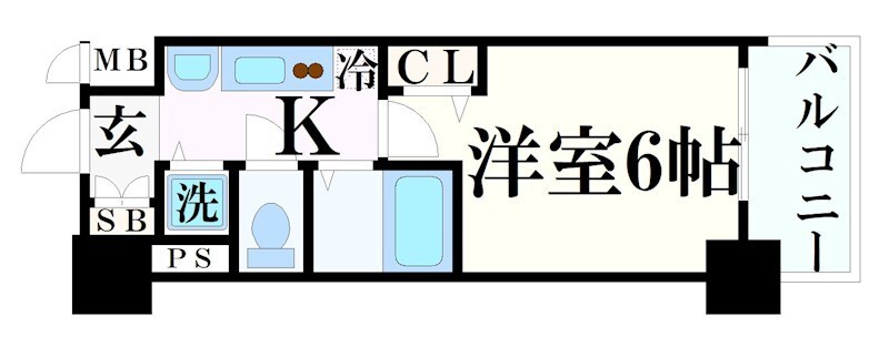 プレサンス神戸裁判所前デリシアの物件間取画像