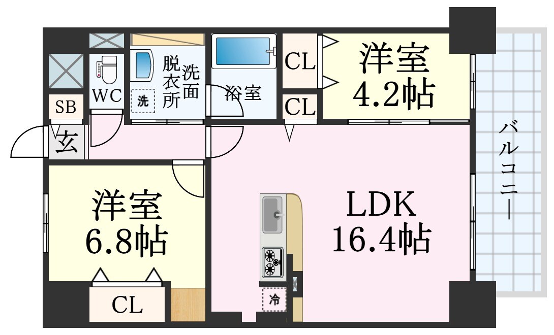 ラフィエスタ新神戸の物件間取画像