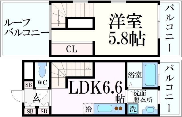 甲南山手駅 徒歩2分 4階の物件間取画像