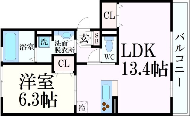 ノーベル岩屋の物件間取画像