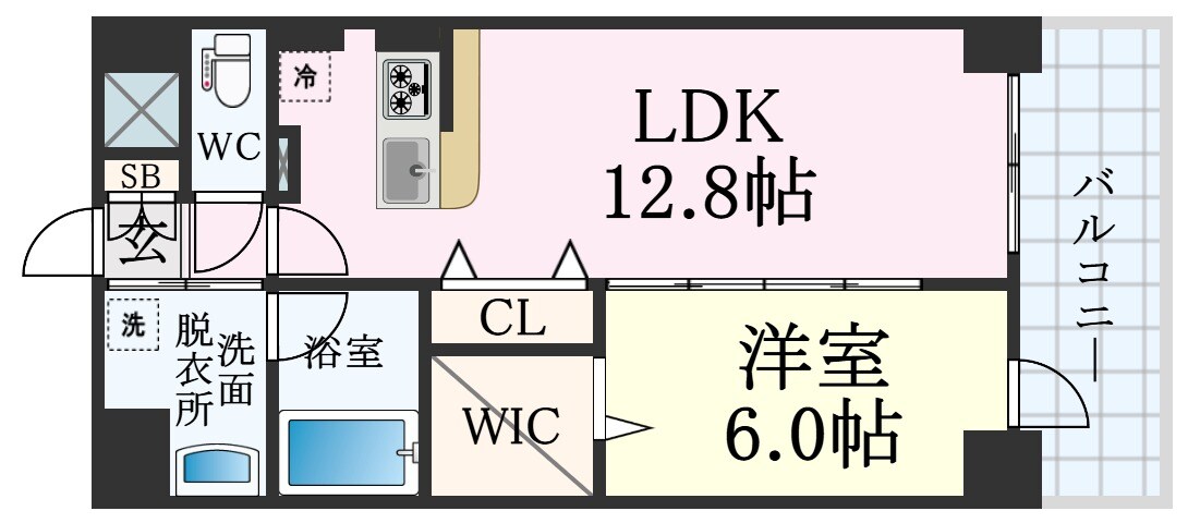 ラフィエスタ新神戸の物件間取画像