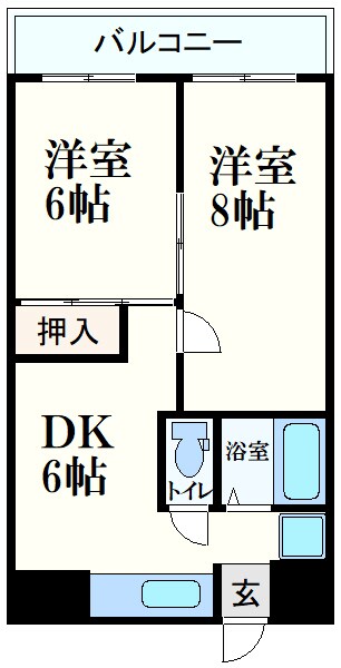 ジュネス西宮の物件間取画像