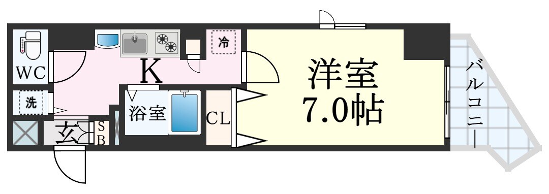 プレサンス神戸駅前グランツの物件間取画像