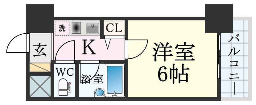 エスリード新神戸の物件間取画像