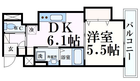 灘駅 徒歩15分 2階の物件間取画像