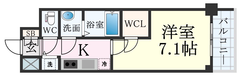 エスリード神戸ハーバーテラスの物件間取画像