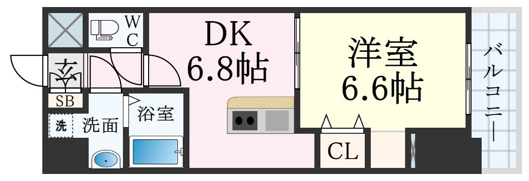 プレジール三ノ宮Ⅱの物件間取画像